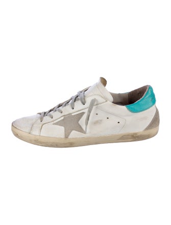 Golden Goose Leather Printed Sneakers