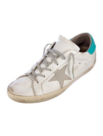 Golden Goose Leather Printed Sneakers