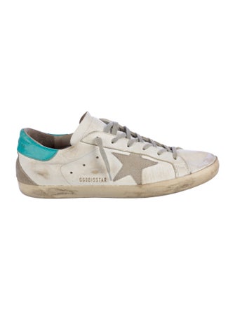 Golden Goose Leather Printed Sneakers