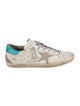 Golden Goose Leather Printed Sneakers