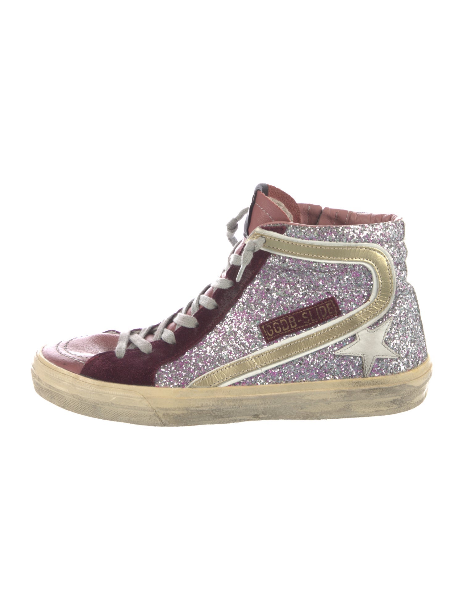 Golden Goose Glitter Printed Sneakers