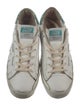 Golden Goose Leather Glitter Accents Sneakers