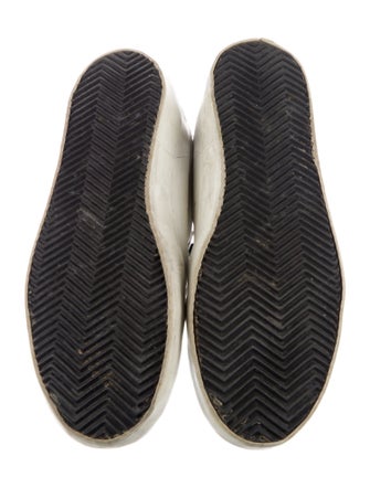 Golden Goose Leather Glitter Accents Sneakers