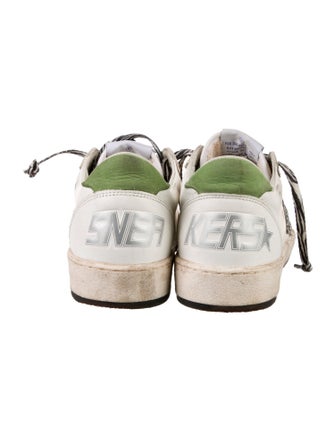 Golden Goose Leather Glitter Accents Sneakers