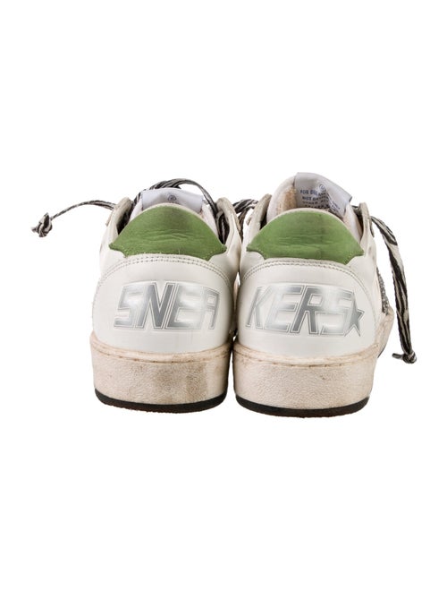 Golden Goose Leather Glitter Accents Sneakers