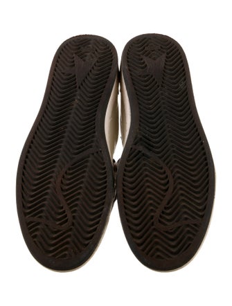 Golden Goose Leather Glitter Accents Sneakers