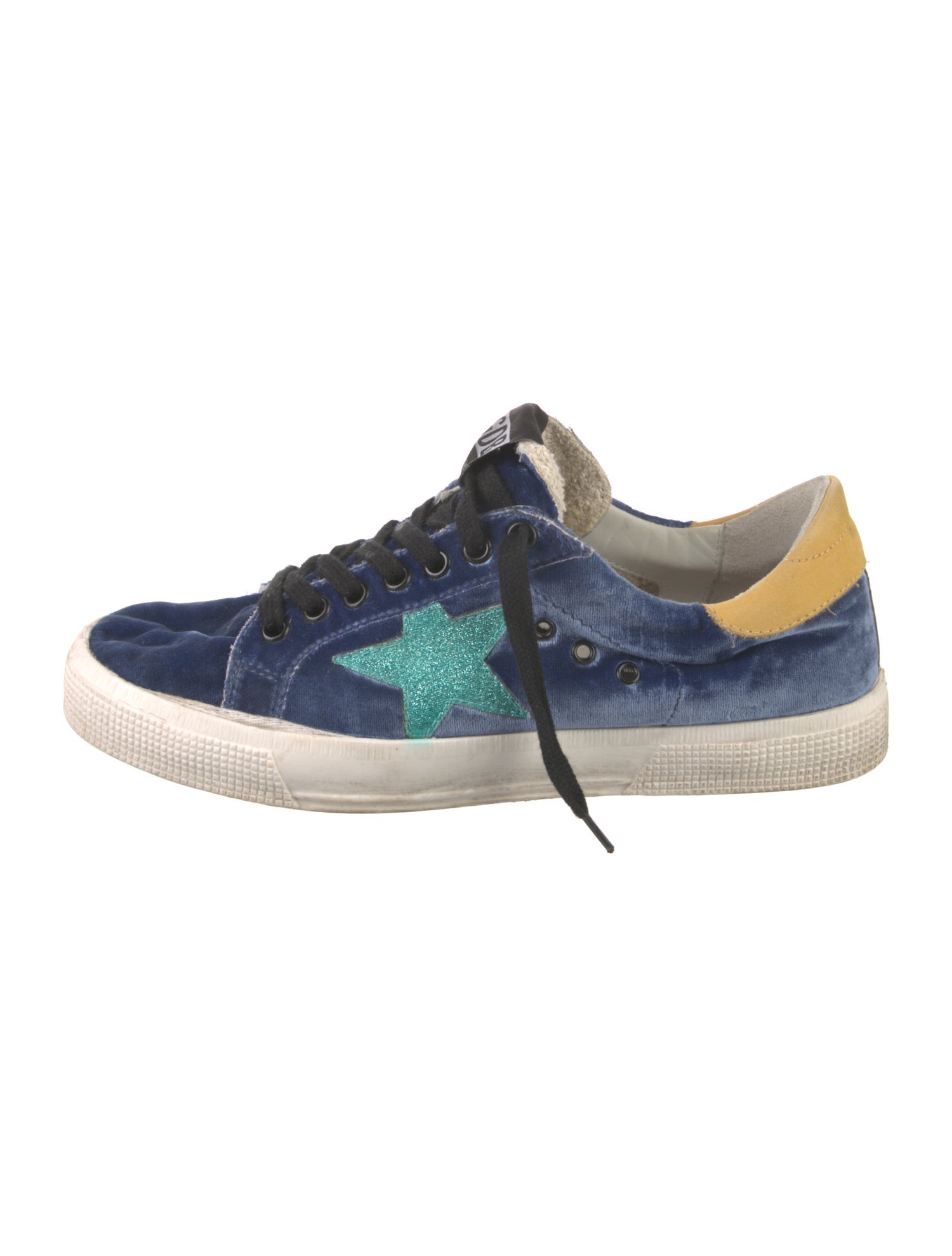 Golden Goose Velvet Printed Sneakers