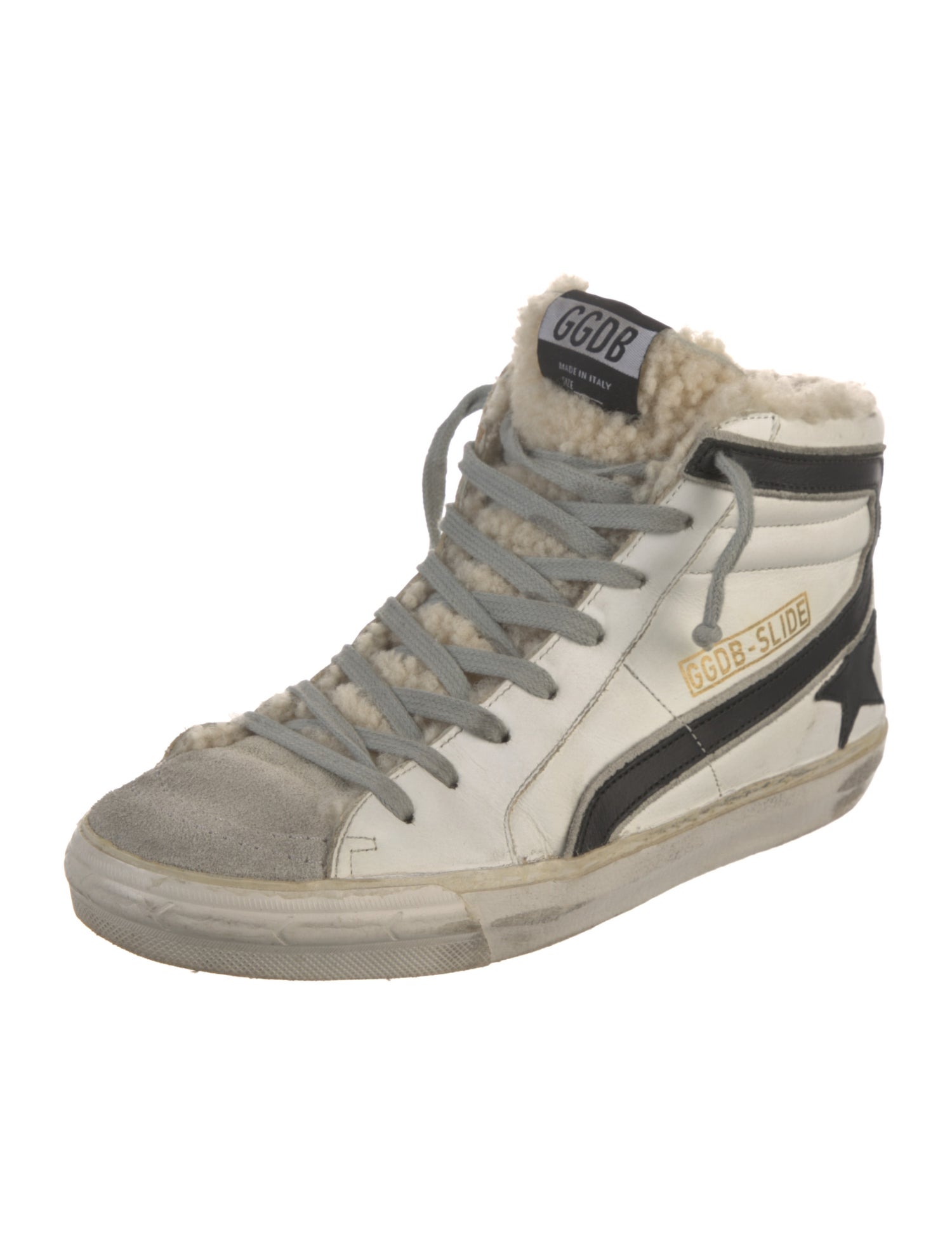Golden Goose Leather Printed Sneakers