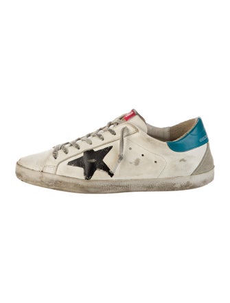 Golden Goose Leather Colorblock Pattern Sneakers