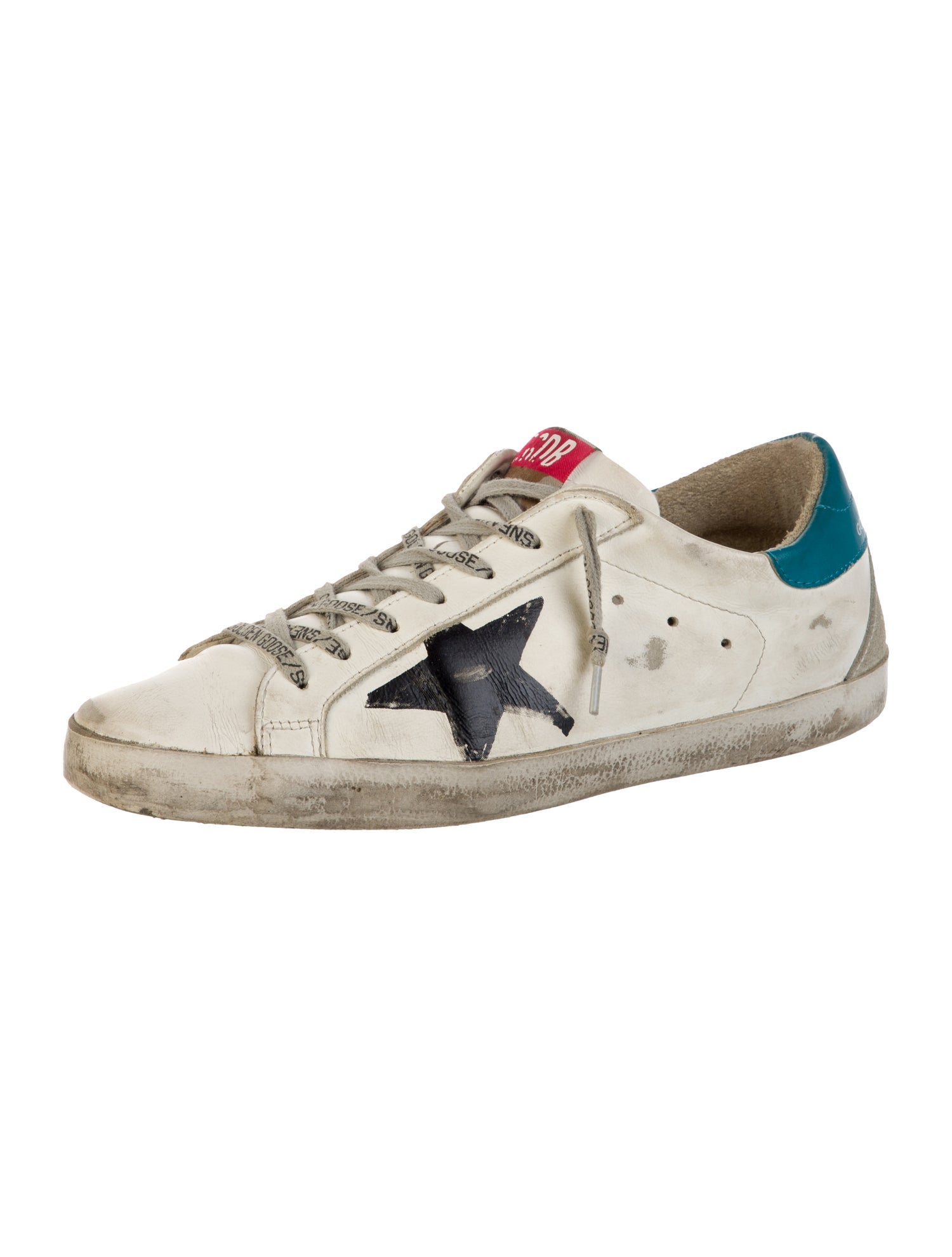 Golden Goose Leather Colorblock Pattern Sneakers