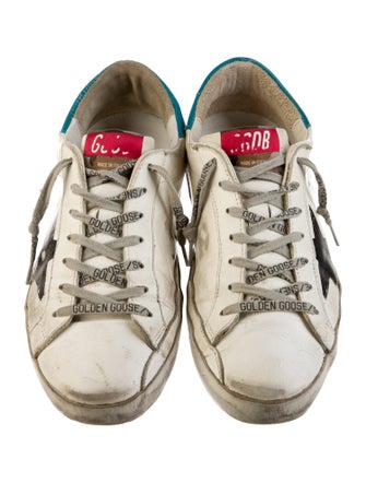 Golden Goose Leather Colorblock Pattern Sneakers