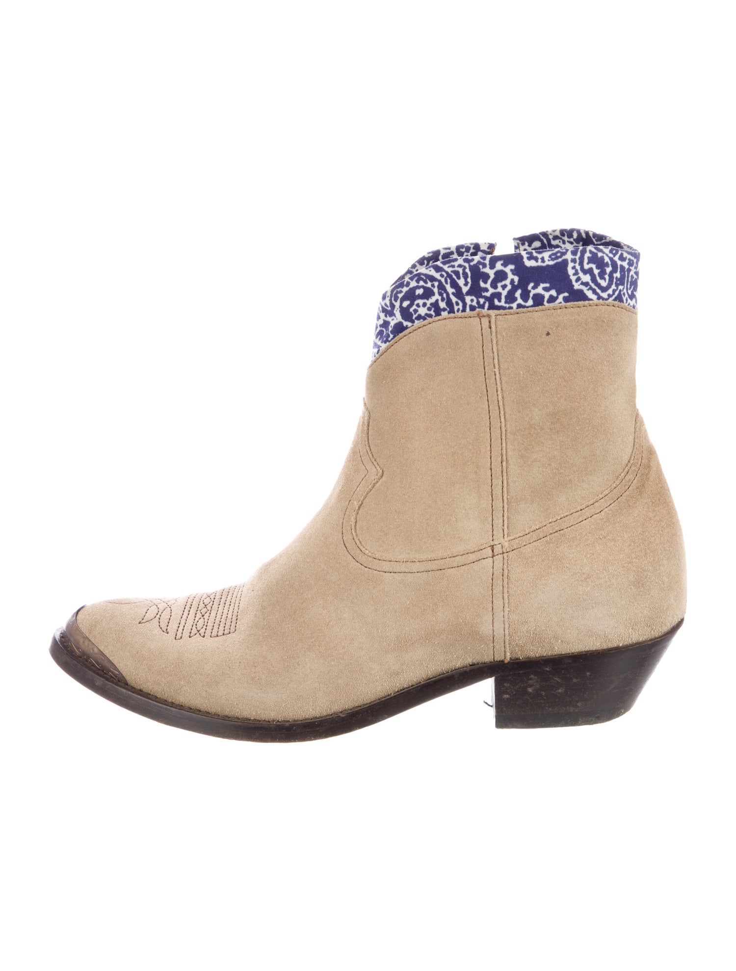 Golden Goose Suede Western Boots