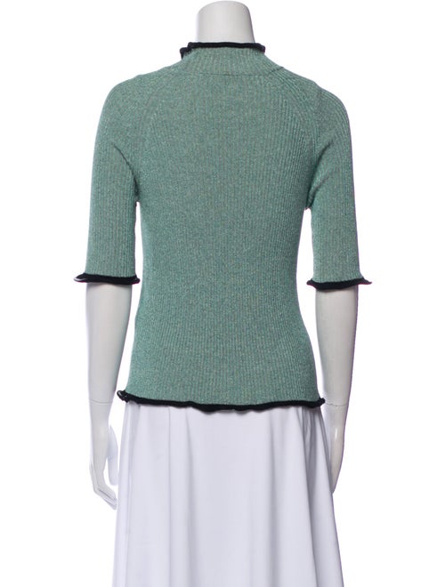 Golden Goose Mock Neck Three-Quarter Sleeve Sweatshirt