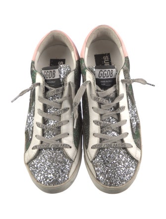 Golden Goose Glitter Printed Sneakers