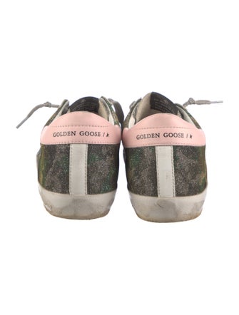 Golden Goose Glitter Printed Sneakers