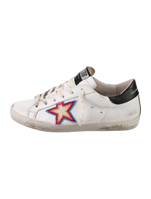 Golden Goose Leather Distressed Accents Sneakers