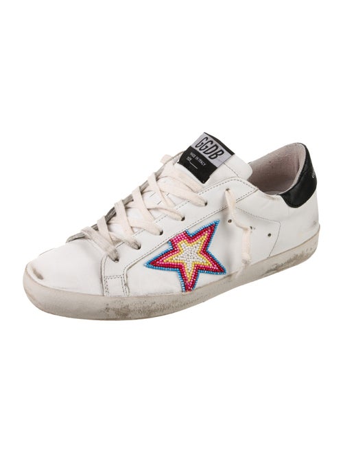 Golden Goose Leather Distressed Accents Sneakers