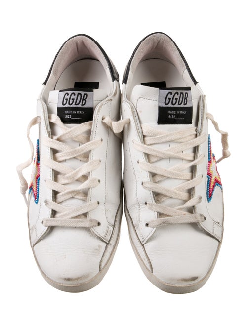 Golden Goose Leather Distressed Accents Sneakers