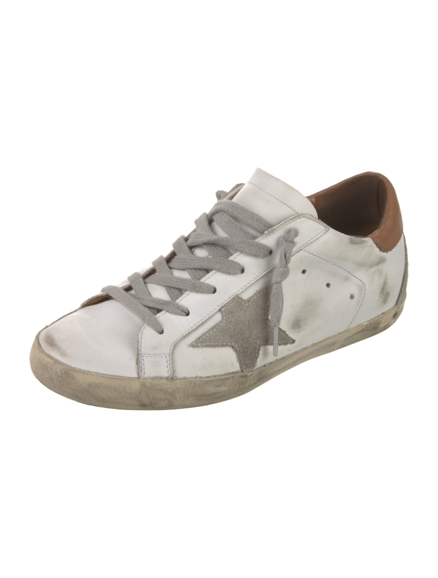 Golden Goose Leather Colorblock Pattern Sneakers