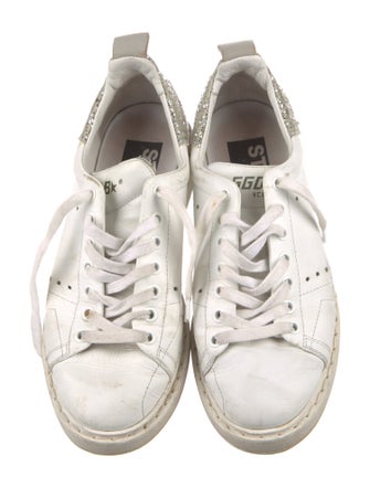Golden Goose Leather Colorblock Pattern Sneakers