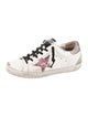 Golden Goose Leather Animal Print Sneakers