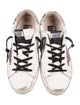 Golden Goose Leather Animal Print Sneakers