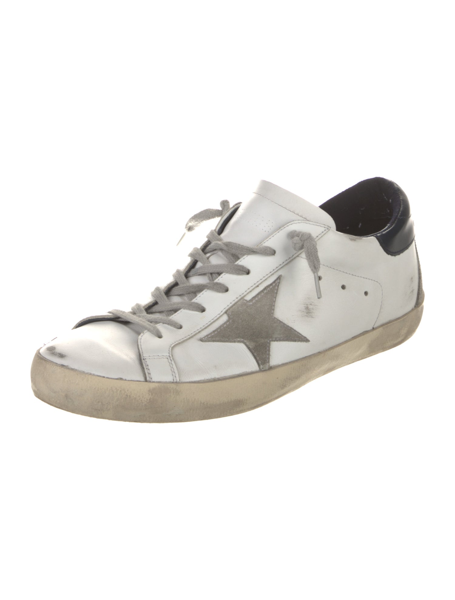 Golden Goose Leather Colorblock Pattern Sneakers