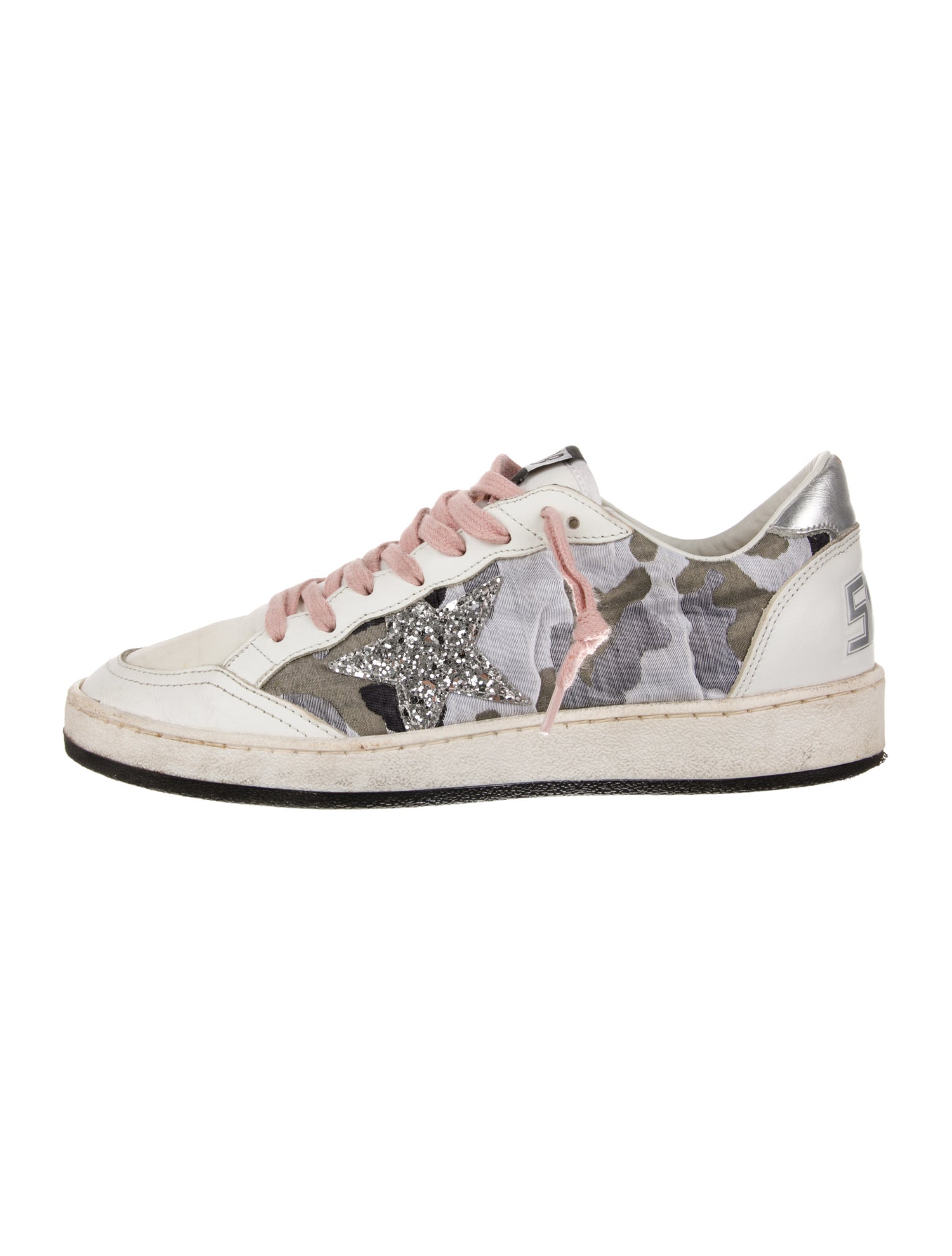 Golden Goose Leather Printed Sneakers