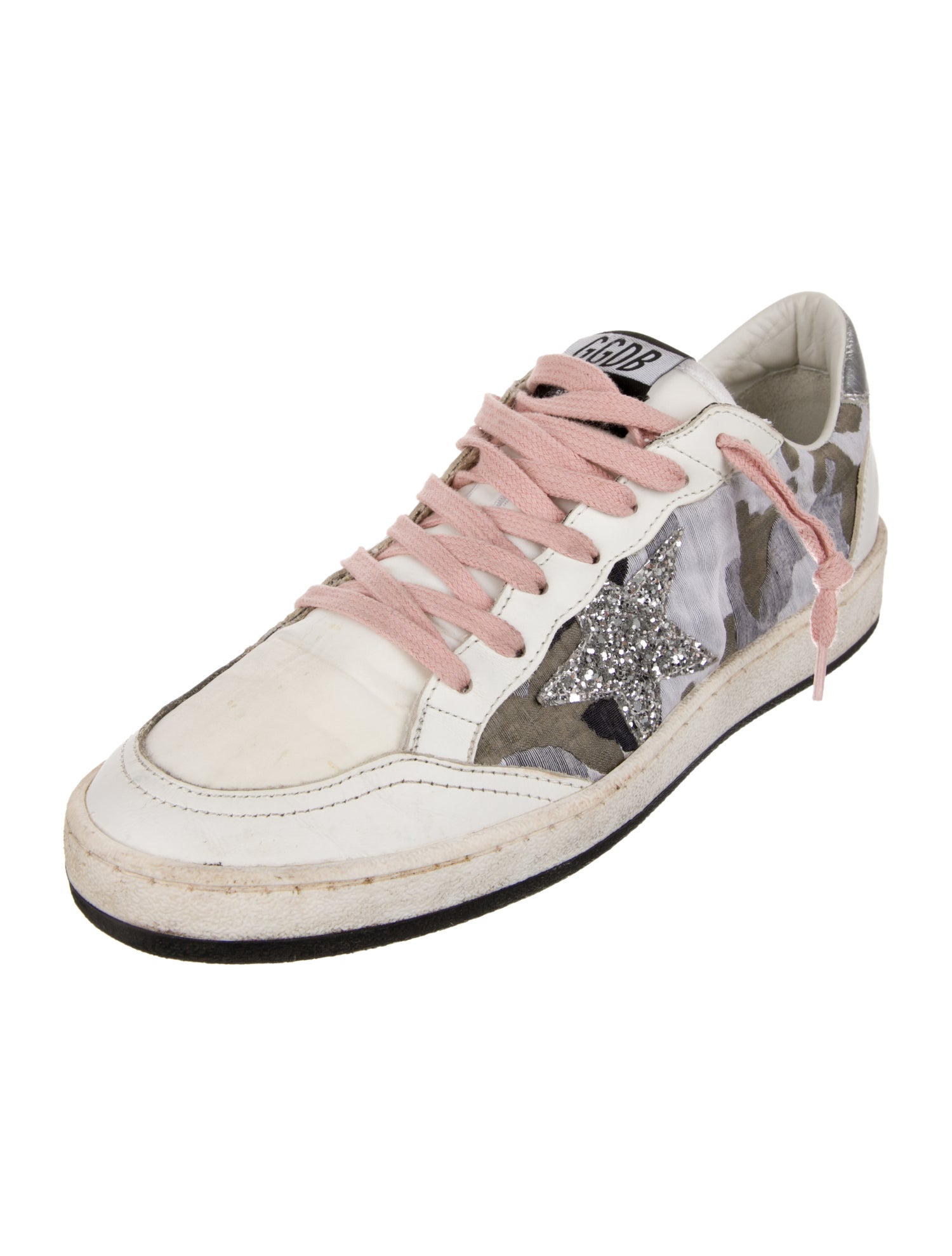 Golden Goose Leather Printed Sneakers