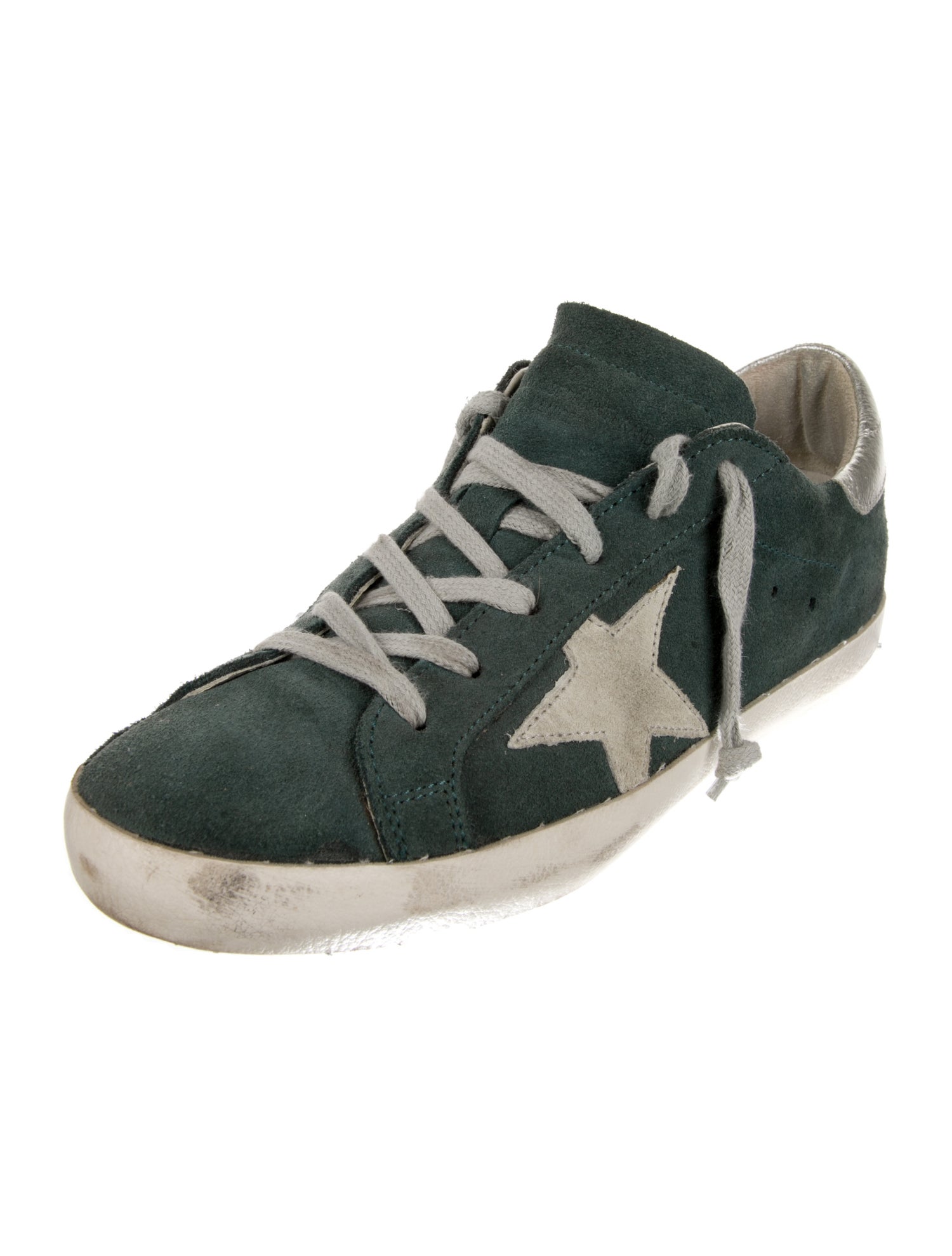 Golden Goose Suede Distressed Accents Sneakers