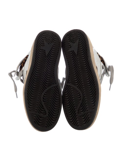 Golden Goose Leather Animal Print Chunky Sneakers