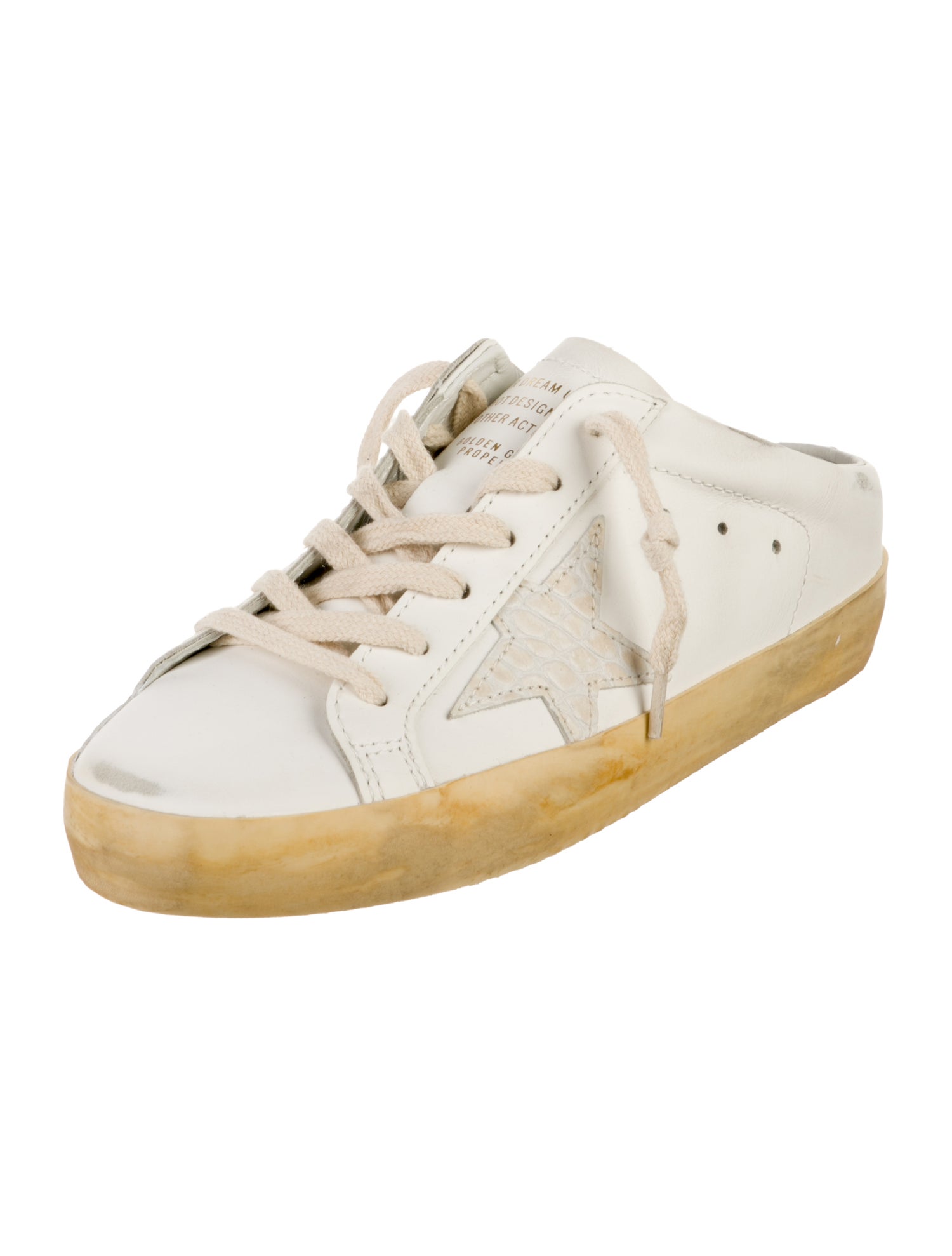 Golden Goose Leather Distressed Accents Sneakers