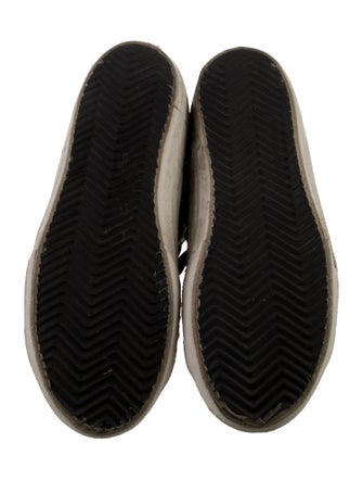 Golden Goose Glitter Colorblock Pattern Wedge Sneakers