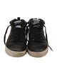 Golden Goose Leather Glitter Accents Sneakers