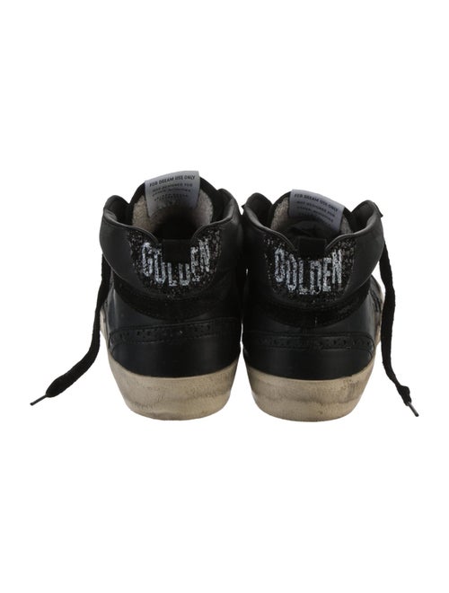 Golden Goose Leather Glitter Accents Sneakers