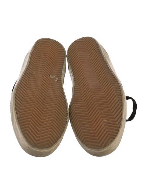 Golden Goose Leather Glitter Accents Sneakers