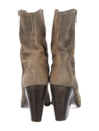 Golden Goose Suede Embroidered Accent Western Boots