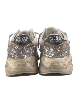 Golden Goose Glitter Colorblock Pattern Athletic Sneakers