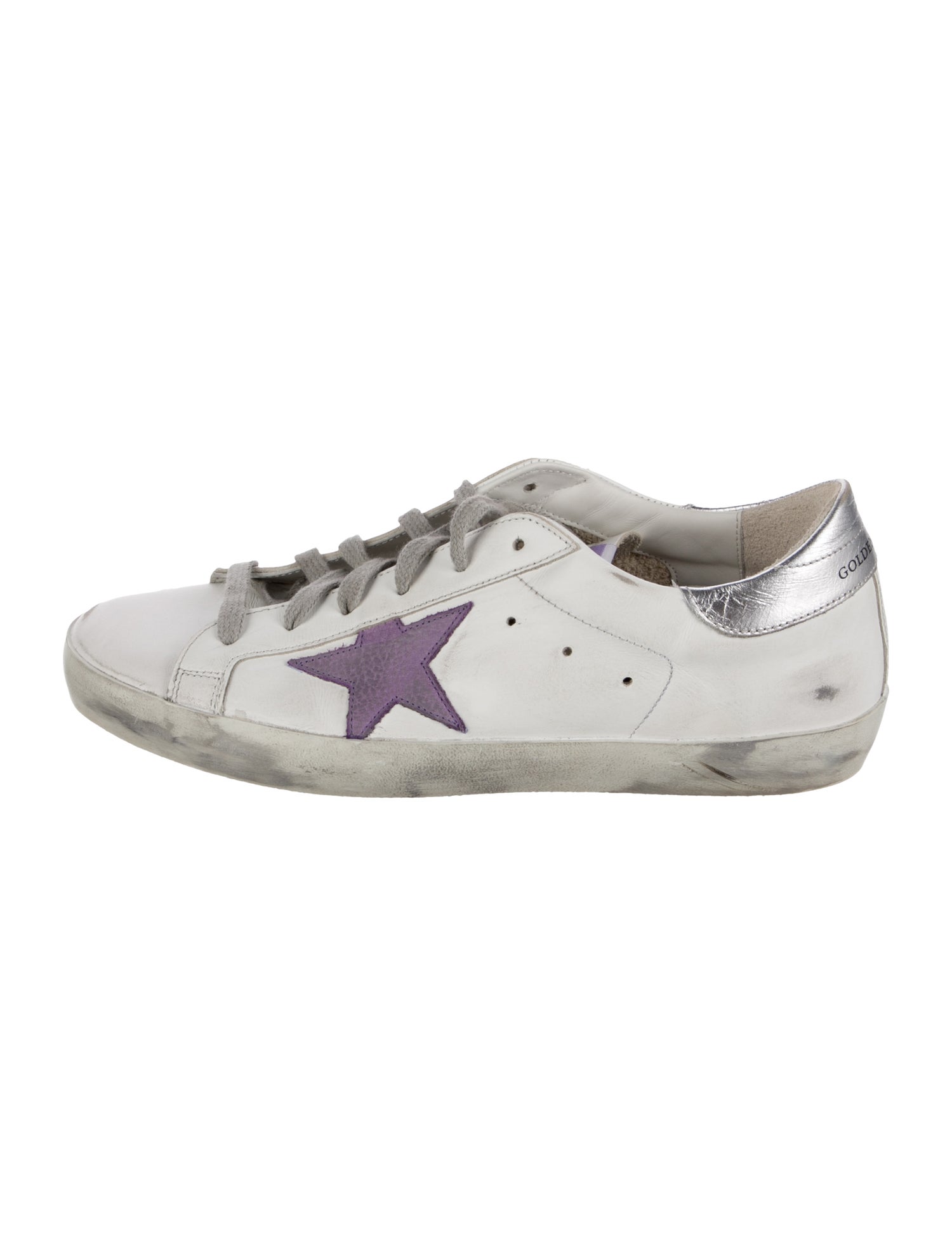 Golden Goose Leather Distressed Accents Sneakers