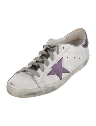 Golden Goose Leather Distressed Accents Sneakers