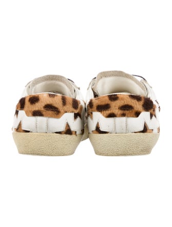 Saint Laurent Leather Animal Print Sneakers