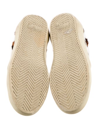 Saint Laurent Leather Animal Print Sneakers