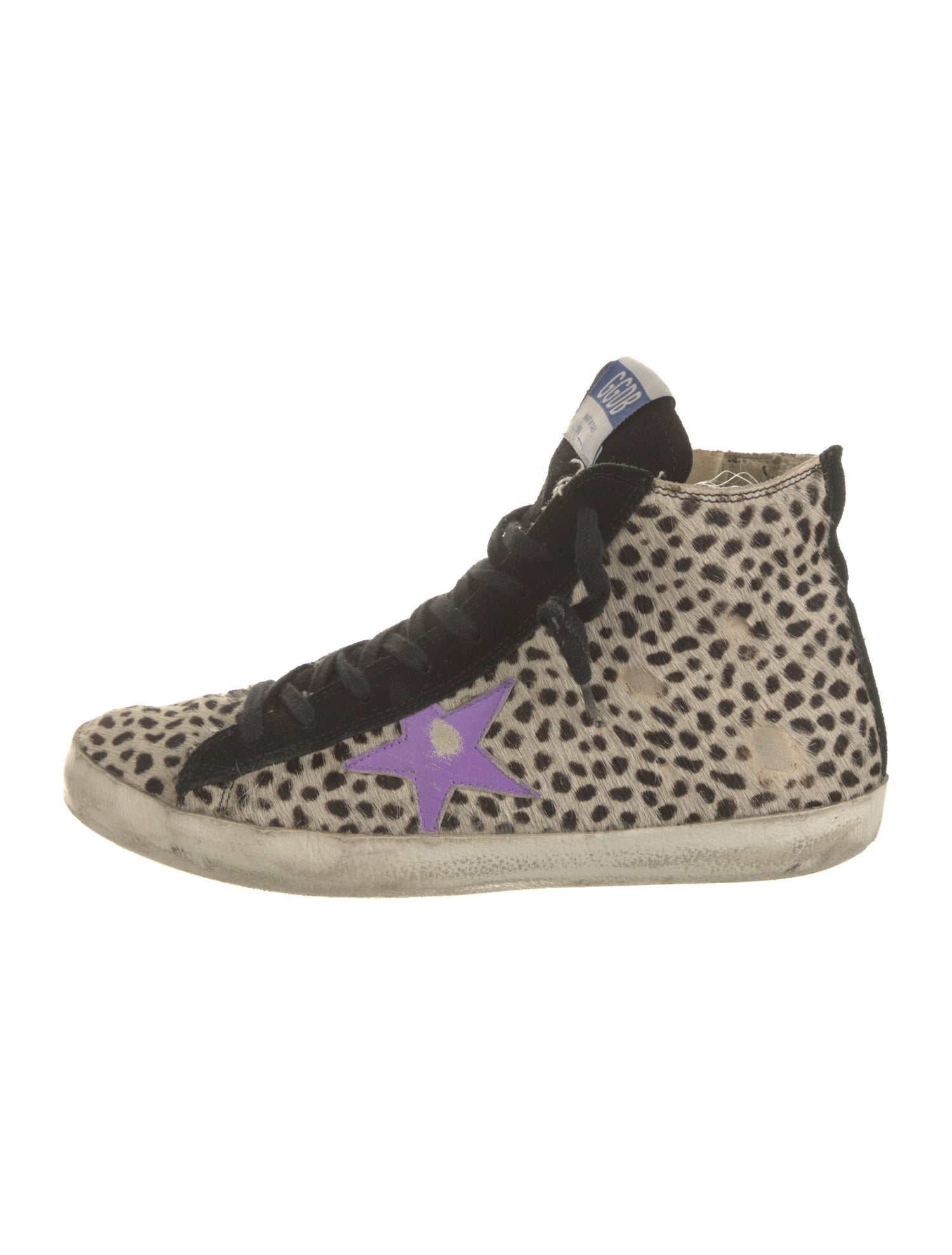 Golden Goose Ponyhair Animal Print Sneakers