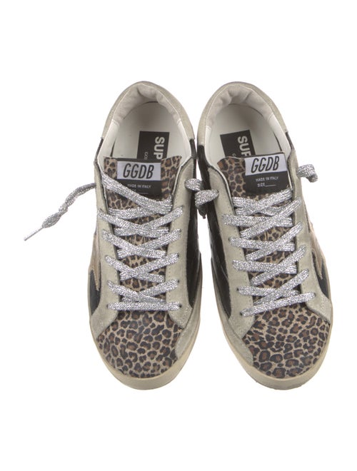 Golden Goose Leather Printed Sneakers