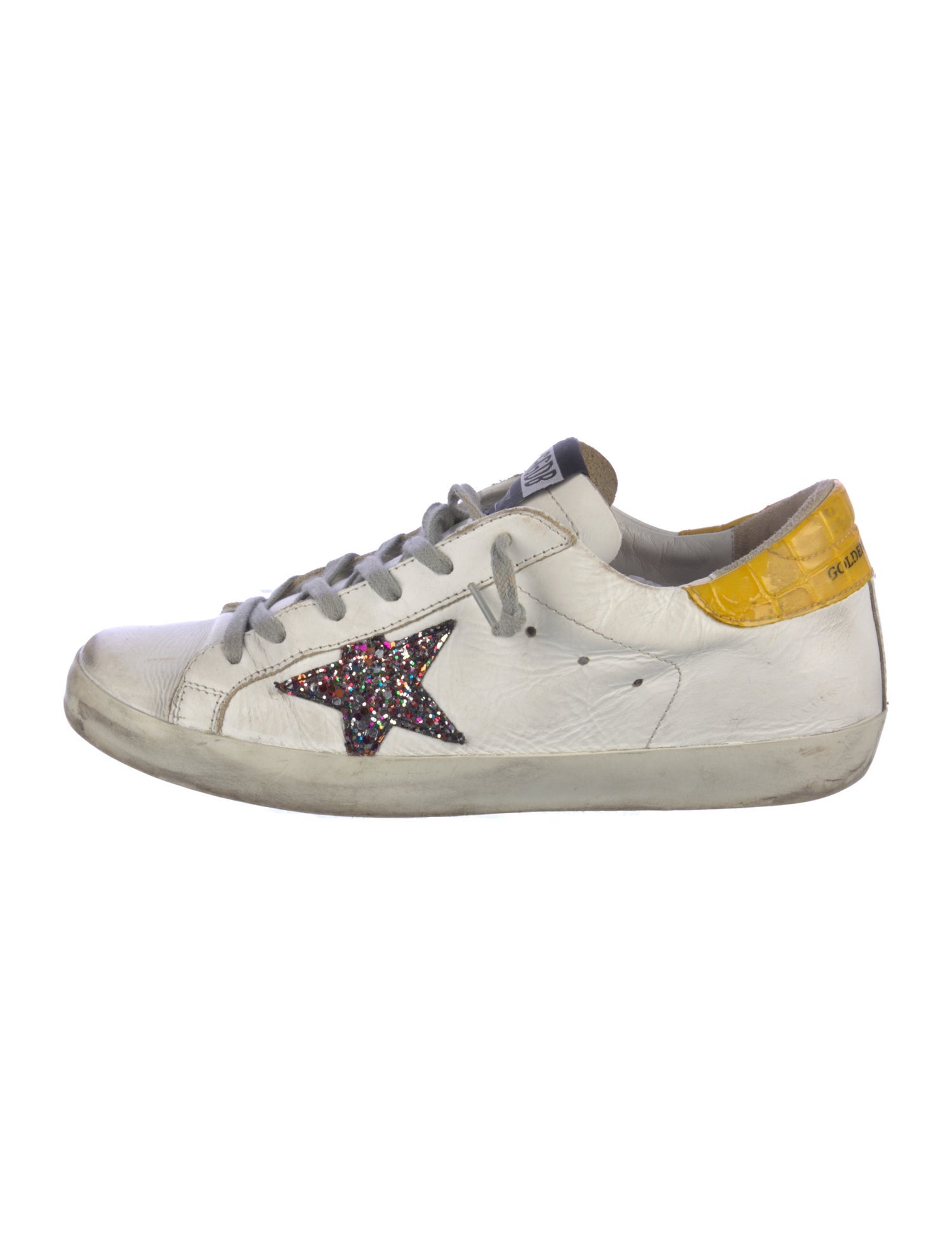 Golden Goose Leather Printed Sneakers