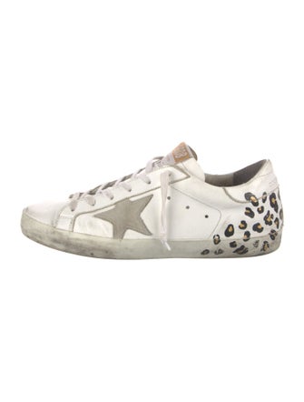 Golden Goose Leather Printed Sneakers