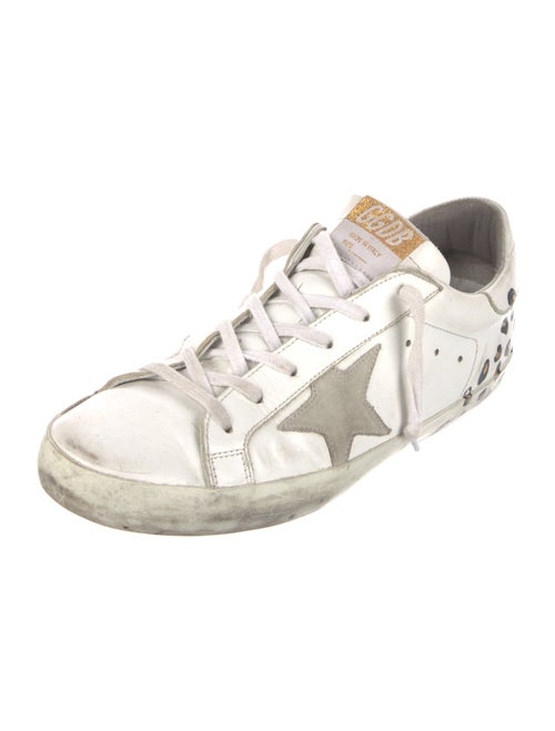 Golden Goose Leather Printed Sneakers