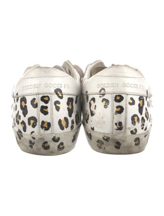Golden Goose Leather Printed Sneakers