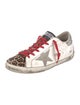 Golden Goose Leather Animal Print Sneakers