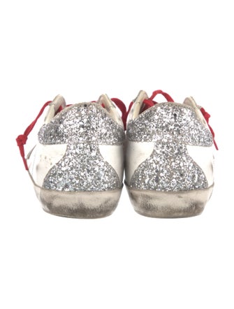 Golden Goose Leather Animal Print Sneakers